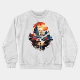 Immersive Fantasy Landscape Crewneck Sweatshirt